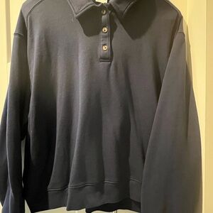 Classic Navy Blue Polo Sweatshirt